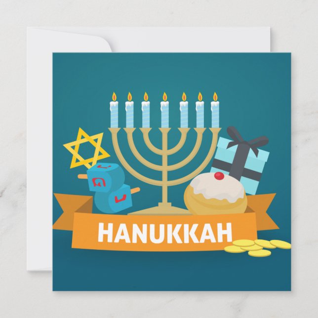 Lycklig Hanukkah Julkort (Framsida)