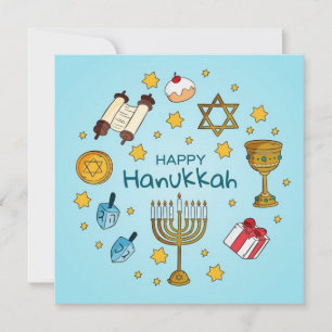 Lycklig Hanukkah Julkort