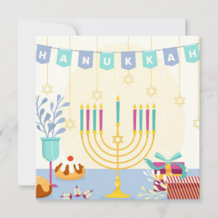 Lycklig Hanukkah Julkort