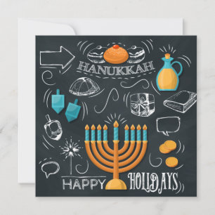Lycklig Hanukkah Julkort