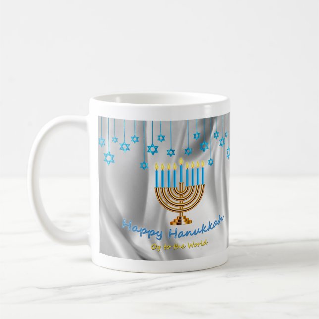 Lycklig Hanukkah Kaffemugg (Vänster)
