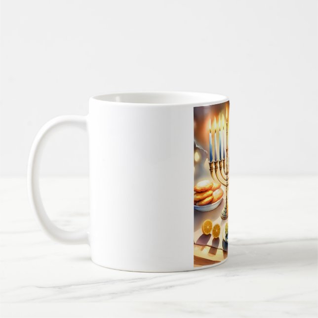 Lycklig Hanukkah Kaffemugg (Vänster)