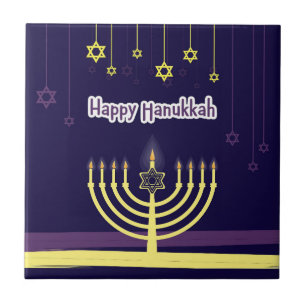 Lycklig Hanukkah Kakelplatta