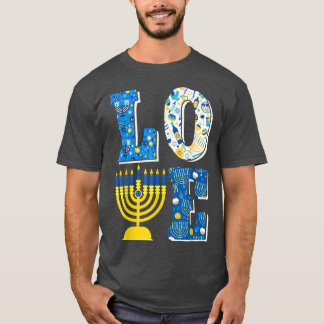 Lycklig Hanukkah Kärlek Chanukah 2021 Menorah Matc T Shirt