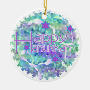 Lycklig Hanukkah Keepsaké Ornament