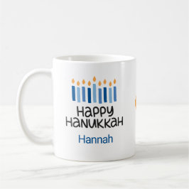 Lycklig Hanukkah Kids Adsible Namn Mugg