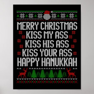 Lycklig Hanukkah Kiss Min God jul Poster