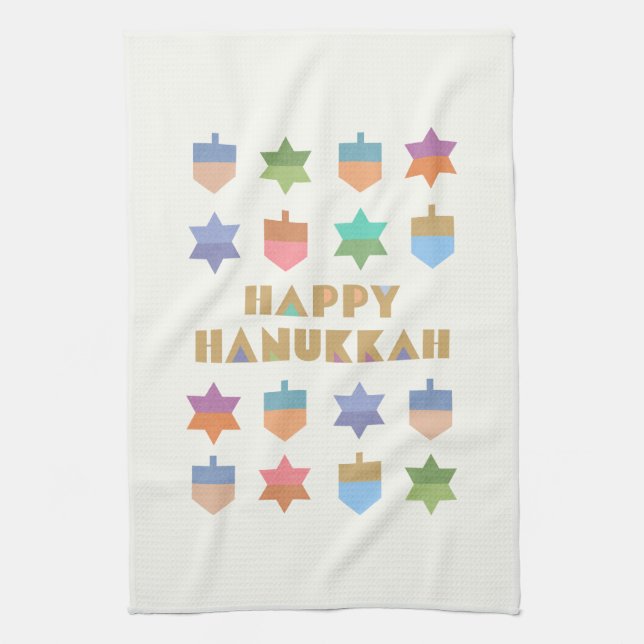 Lycklig Hanukkah Kitchen Towels Kökshandduk (Vertikal)