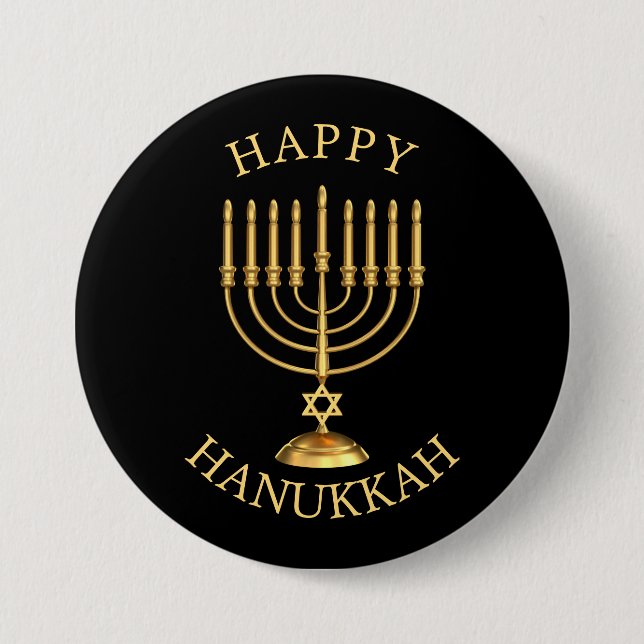Lycklig Hanukkah Knapp (Framsida)