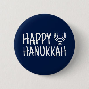 Lycklig Hanukkah Knapp