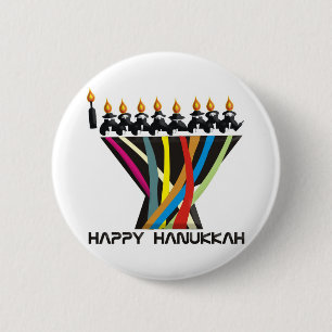 Lycklig Hanukkah Knapp