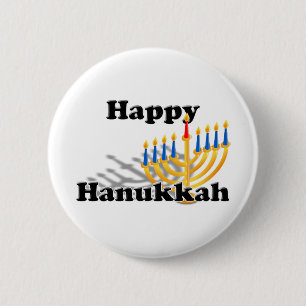 Lycklig Hanukkah Knapp