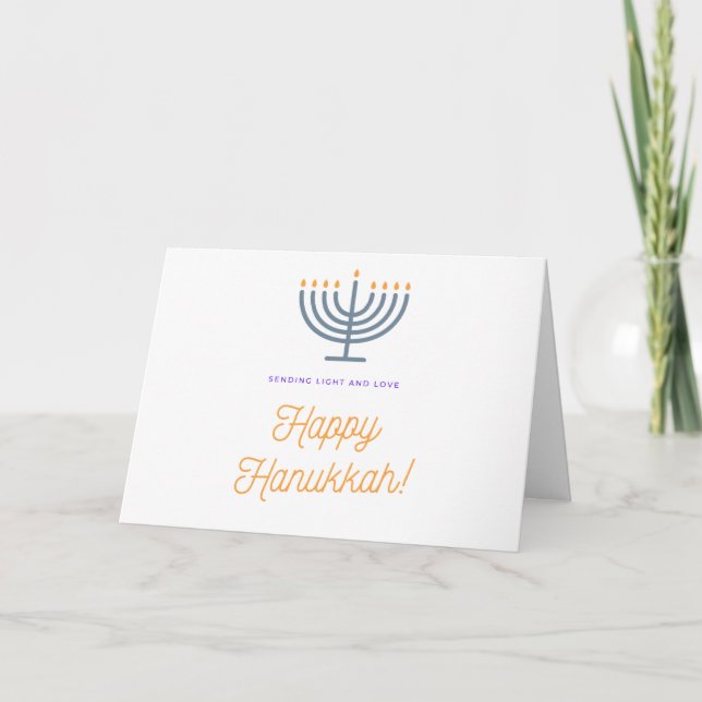 Lycklig Hanukkah-kort - anpassadet Helgkort (Framsida)