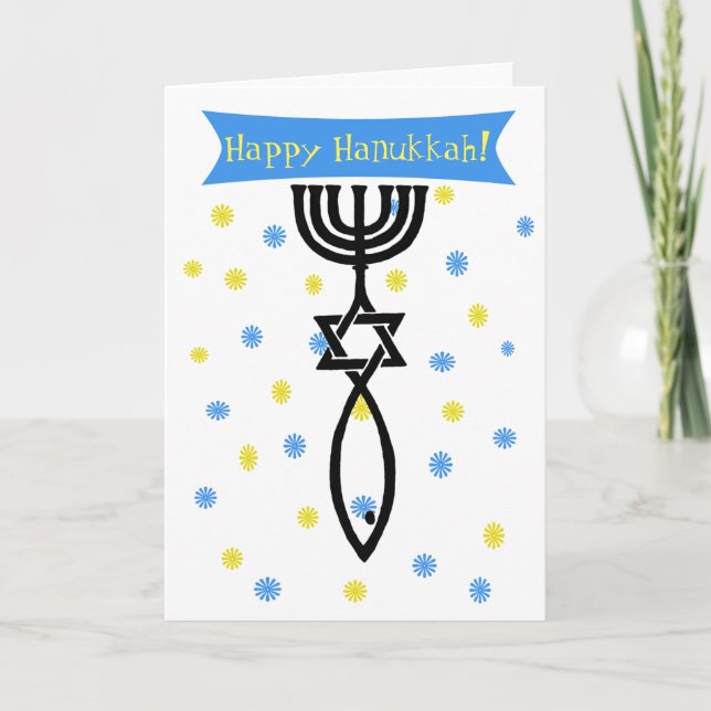 Lycklig Hanukkah-kort Helgkort (Framsida)