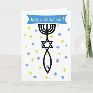 Lycklig Hanukkah-kort Helgkort