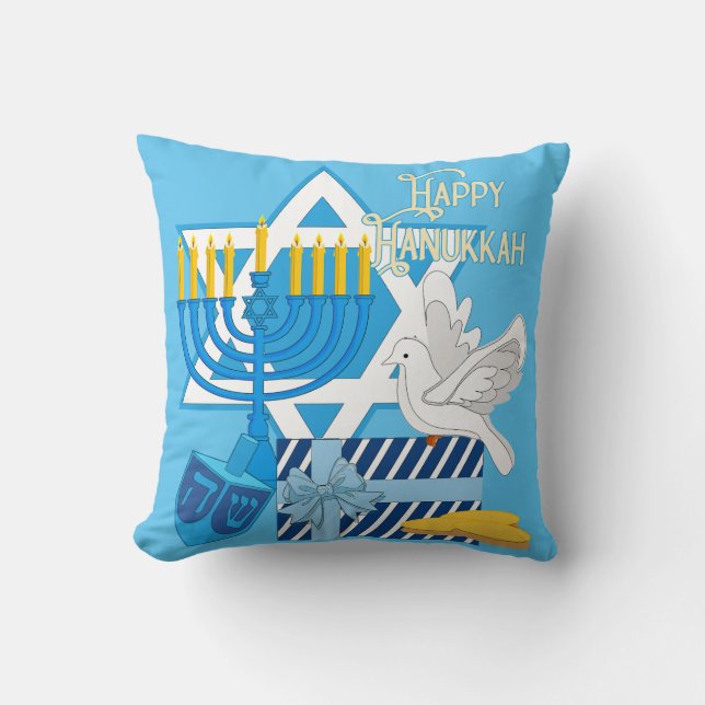 Lycklig Hanukkah Kudde (Framsida)