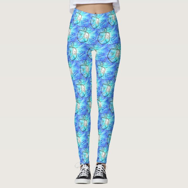 Lycklig Hanukkah Leggings (Framsida)