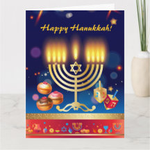 Lycklig Hanukkah Ljus judisk Guld