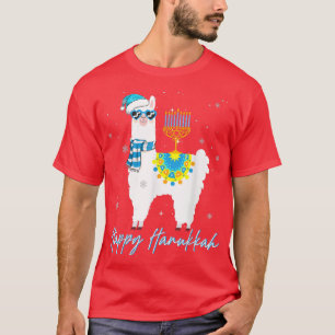 Lycklig Hanukkah Llama Cute Alpaca Chanukah Kids T Shirt