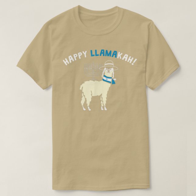 Lycklig Hanukkah Llamakah Jewish Lama T-Shirt (Design framsida)