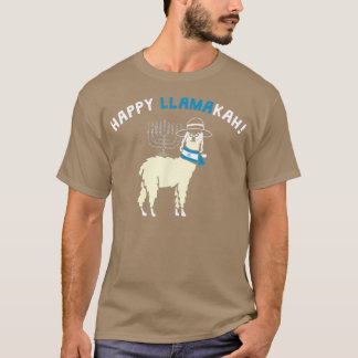 Lycklig Hanukkah Llamakah Jewish Lama T-Shirt