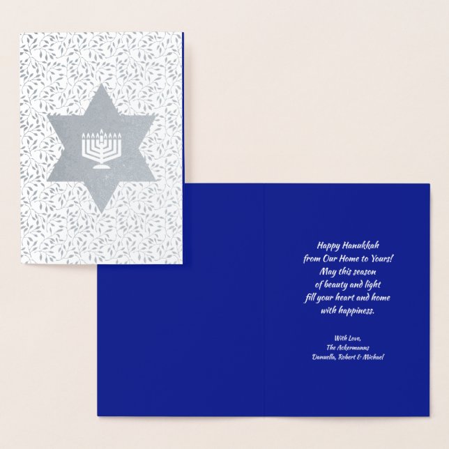 Lycklig Hanukkah. lyx Folierat Kort (Display)