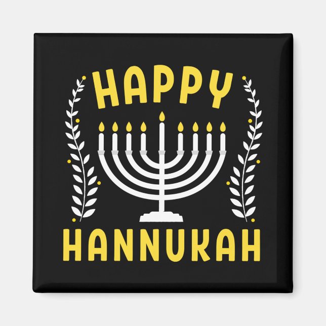 Lycklig Hanukkah Magnet (Framsidan)