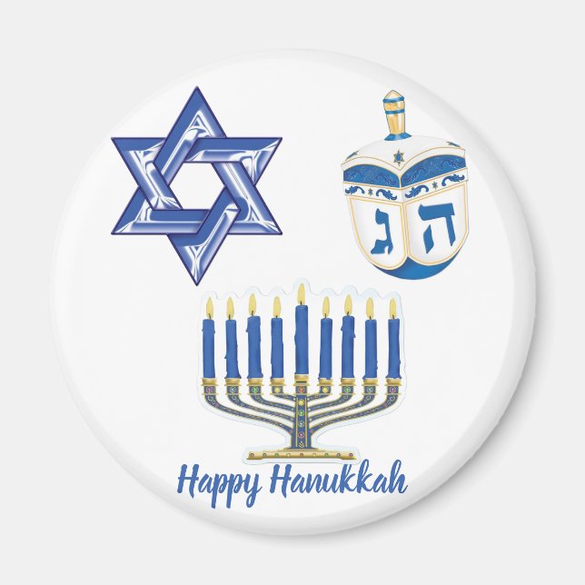 Lycklig Hanukkah Magnet (Framsidan)