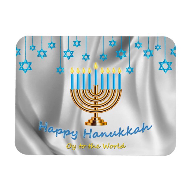 Lycklig Hanukkah Magnet (Horisontell)