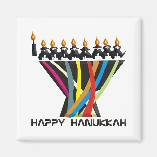 Lycklig Hanukkah Magnet (Framsidan)