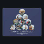 Lycklig Hanukkah Magnet 10 Photo<br><div class="desc">De hälsningskort som dina vänner och familj kommer att få behålla och njuta av i åratal för kom! Kan inte plocka bara ett eller två av dina favoritfoton i familjen? Dessa 7-tums x 5-tums kylskåp har platshållare för 10 av dina favoritfoton, familjens namn och år. Bilderna är runda i form....</div>