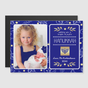 Lycklig Hanukkah. Magnetkort för anpassningsbar