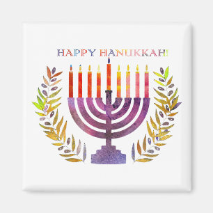 Lycklig Hanukkah Magnets Magnet