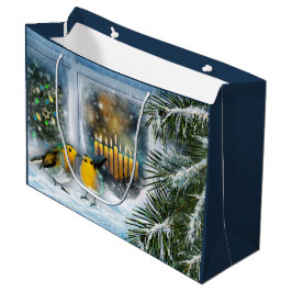 Lycklig Hanukkah. Målning för vinterscenen