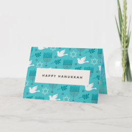 Lycklig Hanukkah 🕎 mappat Helgdag Card Helgkort