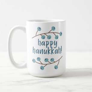 Lycklig Hanukkah med Berry Grenar Kaffemugg