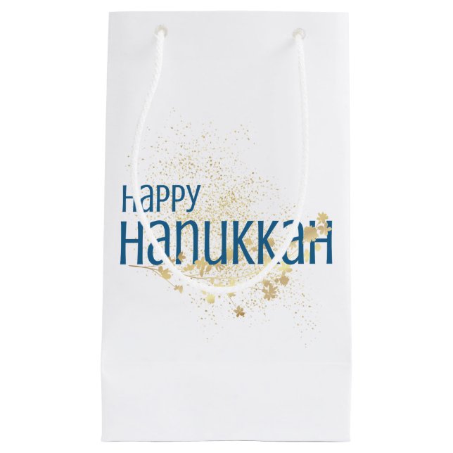 Lycklig Hanukkah (med Guld Foliage) (Framsidan)