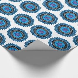 Lycklig Hanukkah med menorah Wrapping Papper Presentpapper