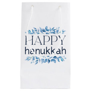 Lycklig Hanukkah (med Winter Watercolor-Blommigtar
