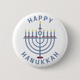 Lycklig Hanukkah menora Knapp