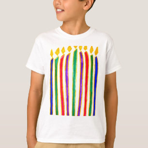 Lycklig Hanukkah menora T Shirt