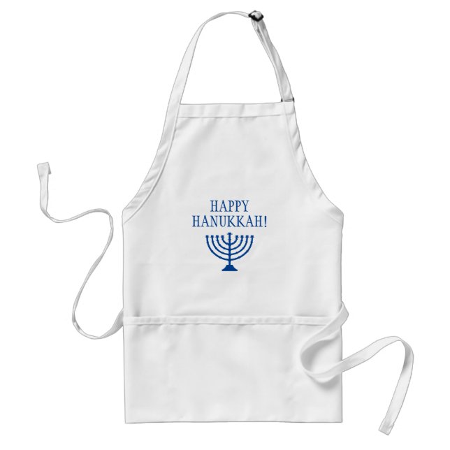 Lycklig Hanukkah menorah BBQ apron för honom eller Förkläde (Framsidan)