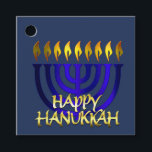 Lycklig Hanukkah Menorah Blue Gåvor Etiketter<br><div class="desc">Lycklig Hanukkah Menorah Blue</div>