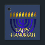 Lycklig Hanukkah Menorah Blue Gåvor Etiketter<br><div class="desc">Lycklig Hanukkah Menorah Blue</div>