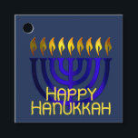 Lycklig Hanukkah Menorah Blue Gåvor Etiketter<br><div class="desc">Lycklig Hanukkah Menorah Blue</div>