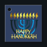 Lycklig Hanukkah Menorah Blue Gåvor Etiketter<br><div class="desc">Lycklig Hanukkah Menorah Blue</div>