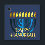 Lycklig Hanukkah Menorah Blue Gåvor Etiketter<br><div class="desc">Lycklig Hanukkah Menorah Blue</div>