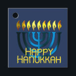 Lycklig Hanukkah Menorah Blue Gåvor Etiketter<br><div class="desc">Lycklig Hanukkah Menorah Blue</div>
