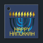 Lycklig Hanukkah Menorah Blue Gåvor Etiketter<br><div class="desc">Lycklig Hanukkah Menorah Blue</div>