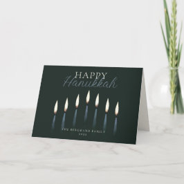 Lycklig Hanukkah Menorah Candles Blank Helgkort